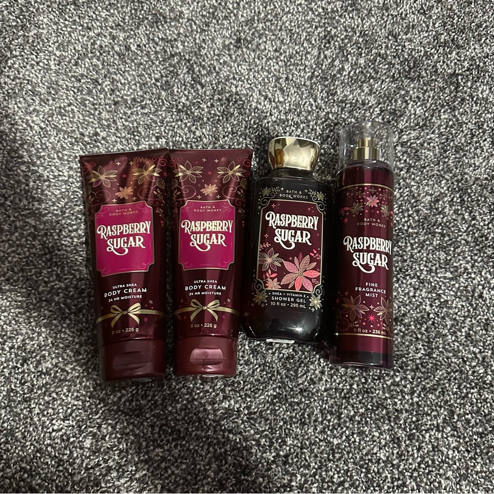 Bath and Body Works Raspberry Sugar set